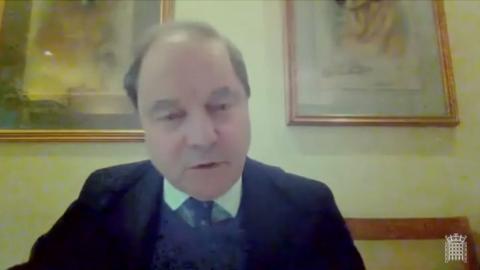 Sir Geoffrey Clifton-Brown MP speaking in the House of Commons via video link