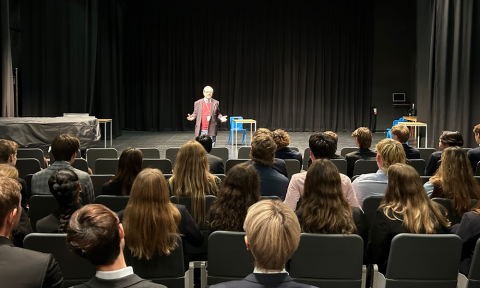 Sir Geoffrey Clifton-Brown visits Rendcomb College