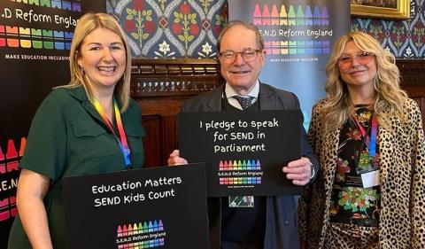 Sir Geoffrey Clifton-Brown MP at the SEND Reform England Parliamentary drop in