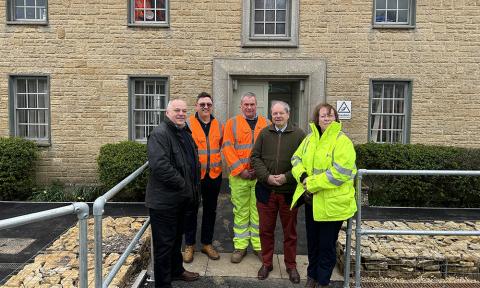 Sir Geoffrey Clifton-Brown MP views progress on the A417 scheme