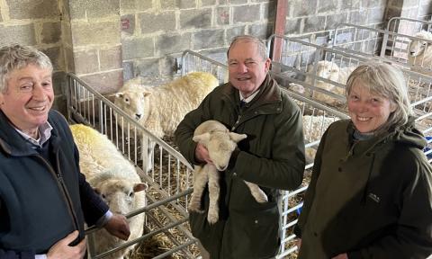 Sir Geoffrey Clifton-Brown MP visits Lower Hampen Farm
